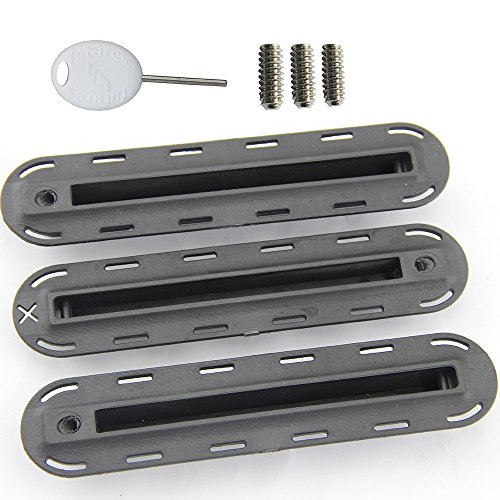 UP100Future Tri Fins Box Set Black - Surfing SUP Surfboard Fins Plugs 151.4 mm