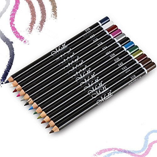 Lipliner,VALUE MAKERS 12 Farben Lipliner set Glitter Lidstrich Hilfe für Eyeliner - 4