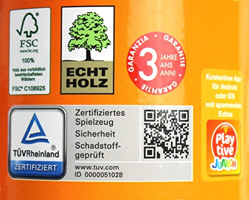 HOLZ BAUSTEINE Bausatz BURG mit Figuren Kinder Holzspielzeug Prinzessin Ritter König Drachen Spielburg yx 33 1682 - 3