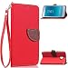 Produktbild Samsung Galaxy J2 Pro 2018 Case,Samsung Galaxy J2 Pro 2018 Case, Skin Premium PU Leather Wallet Snap Case Skin Skin Flip Cover for Samsung Galaxy J2 Pro 2018 Red
