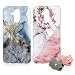 Produktbild 2X Handy Silikonhülle für Huawei Mate20 lite, Stoßfest Schutz Tasche Weich TPU Gel Bumper Etui Dünn Cover Case (Blume Schneeberg) Kratzfest Anti Fingerabdruck, mit 2 Tier Kable
