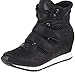 Produktbild Damen Keilabsatz Sneaker Freizeitschuh Schnuerschuhe Schuhe Turnschuhe Damenturnschuhe Halbschuhe, Farbe Schwarz, Gr. 39