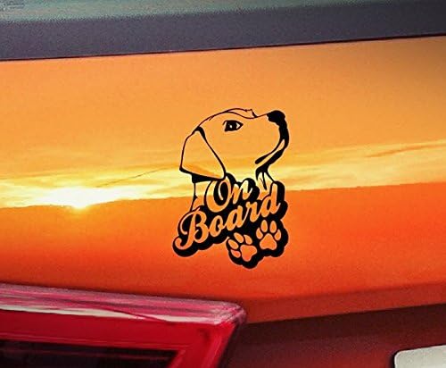 Labrador Retriever On Board Dogs On Board - Car Stickers Dog Sweet Doggy Puppy Baby Pet funny vinyl Love Heart decor Home Live Kids funny wall art decal stickers Family