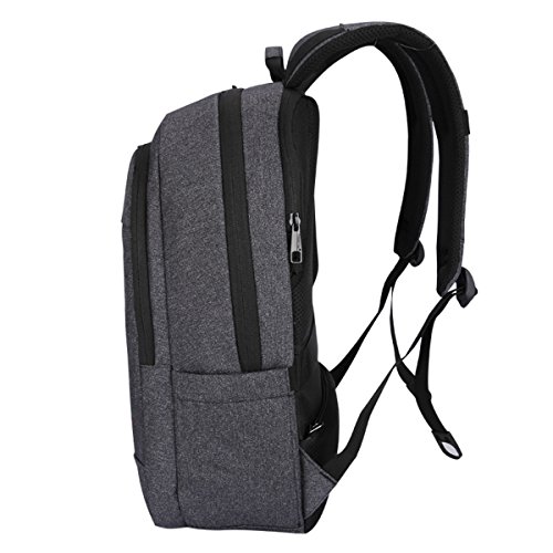 Kirando’s Premium Business Computer Rucksack – Diebstahl-Sicherung – USB-Anschluss z.B. für Power-Bank – 2 Farben – bis 15,6 Zoll – Audio-Kabel Zuführung – Getränke-Halterung – Testsieger 2017 - 2