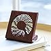 Produktbild Junjie Wood Grain Desktop Fan Portable Mini Silent USB Charging Electric Cooling Fan Holzmaserung Tischventilator Tragbarer Mini Silent USB-Ladelüfter Beige, Braun