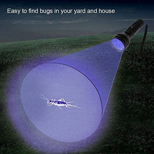 Moobom 51 LED Violet Taschenlampe UV-Licht Spot Detektor 3 Batterien Enthalten - 2