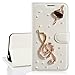 Produktbild Xifanzi Brieftasche PU Ledertasche für Huawei Honor 6C Handschlaufe Schutzhülle Musiknote Mädchen Huawei Honor 6C Flip Case Strass Bling Bling Entwurf Muster Bookstyle Lederhülle Mit Kartensteckplätzen Nettes Magnetisches Schützend Handytaschen für Huawei Honor 6C