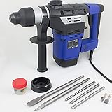 Leistung 1800 Watt BITUXX® Bohrhammer Schlagbohrer 1800W Schlagbohrmaschine Abbruchhammer Meißelhammer SDS-Plus + 6 Joule 1800W 4100S/min 2x Meißel
