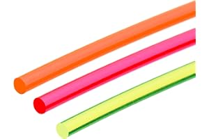 QUARKZMAN Ersättning för fiberoptisk vy stavar, 6 st 3 mm x 15 cm PMMA för bågvyer DIY konst fluorescens röd grön