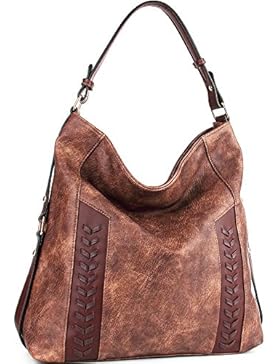CASELAND Handtaschen Damen Schultertasche Große Umhängetasche Tote Hobo PU Leder Tasche Henkeltaschen für Frauen...