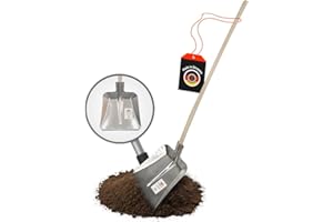 SHW-FIRE Hallenser - Pala con bordo piatto in alluminio, 130 cm, manico in legno di faggio, 1,8 mm, bordo di protezione in acciaio, versatile per giardino, cortile, fodera e neve, paletta in alluminio