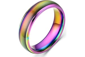 EUMENIDES Anello Che Cambia Colore,Anelli D'umore, Anello Colorato In Acciaio Al Titanio, Anello Romanzo, Anello Alla Moda Per Gli Amanti,…