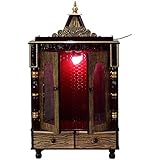 Daintree TimberTaste MDF &amp; Plywood Home Temple 2 Drawer, 2 Traywall with Led Bulb
