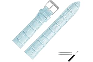 MARBURGER Uhrenarmband 18mm Leder Alligator Prägung - Werkzeug Montage Set 14318