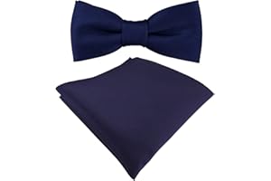 TigerTie - Set Kleinkinder Baby Fliege in Uni einfarbig mit Gummizug 29 bis 40 cm Halsumfang verstellbar + Einstecktuch + Aufbewahrungsbox