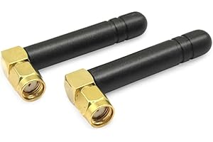 TREADALT-TEC Mini antenne double bande WiFi 6 2,4 GHz 5 GHz 5,8 GHz MIMO 802.11 b/g/n/ac/ax RP-SMA mâle à angle droit pour FPV Bluetooth adaptateur USB 6E carte PCIe Mini PC Routeur Caméra de recul sans fil