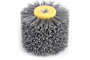 Yikko - Spazzola in nylon per ingranaggi e lucidatura, grana 80/120/180/240, per macchina spazzolatrice del legno (grana 120)