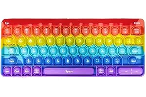 RANZAH Keyboard Fidget Toy Educational Push Pop Bubble Sensory Poppet Toy For Kids And Adults| Rainbow Popper Pop Up Toys For Fun|Autism Special Needs Silicone Stress Reliever Fidget Toys (Keyboard)