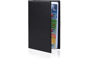 JYNVO 240 Porte Cartes de Visite Carte de Livre PVC Cartes, Rangement Carte de Visite, carnet de Cartes de Visite Polyvalent, pour Ranger Carte de Visite Cartes Fidélité Porte Carte de Crédit etc, Noir