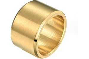 HIJONES Anello da Uomo in Acciaio Inossidabile Spazzolato Opaco Fede Nuziale Classica Semplice