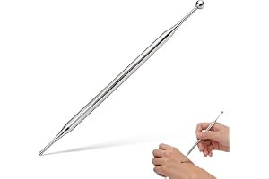 Dual Head Facial Reflexology Tools, rostfritt stål bärbart öronakupunktur Body Point Probe Massage Tool