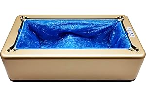 Global Care Market® Distributeur automatique de couvre-chaussures avec une boîte de recharges, distributeur de chaussons Modèle G-BD001T (doré)