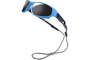 Hifot Polarisées Lunettes de Soleil pour Enfant Anti UV400 Lunettes de Soleil Monture en Caoutchouc Flexible Lunettes de Sport Mixte pour 3-10 Ans Fille et garçon