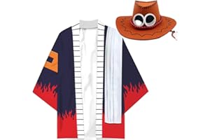 NoryNick Portgas D Ace Cosplay Costume Cloak Hat Set Halloween Carnival Suit Outfits