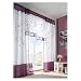 Produktbild KOU-DECO Fenstervorhang hochwertige transparente Voile Kräuselband Gardinen mit Stickerei, 2er Pack(140x245cm,Lila)