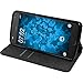 Price comparison product image PhoneNatic Artificial Leather Case compatible with Lenovo Moto Z2 Play - Bookstyle black Cover + protective foils