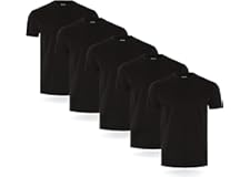 FM London Men's T-Shirt 3/5 Pack - High Quality T-Shirts with Slightly Tailored Design