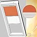 Produktbild VELUX Vorteilsset Verdunkelungsrollo & Faltstore DFD S06 4564S/Bedienart : Manuell/Farbe : Uni Orange/Weiß/Fenstergröße : S06/Fenstertypen : GGU, GPU, GHU, GTU, GXU, GGL, GPL, GHL, GTL, GXL_2108