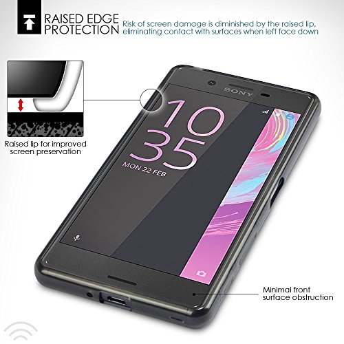 Sony Xperia X Funda Protectiva de TPU silicona estrecha - Negro humo