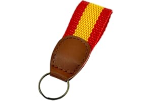 BDM Llavero de tela azul con bandera de España para hombre y mujer