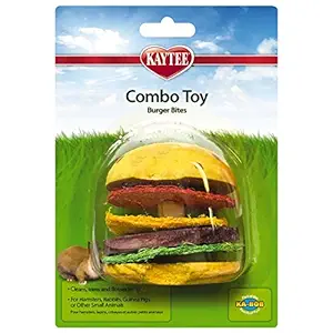 Super Pet Hamburger Small Animal Toy, Wood and Loofah