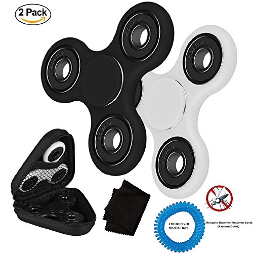 Fidget Toys Hand Tri Spinner Release Stress for Children and Adults (Black+White)