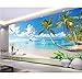 Produktbild Kuamai Benutzerdefinierte 3D Murals Wallpaper Schöne Mediterrane Sommerlandschaft Fototapeten Wallpaper Mural 3D Wallpaper-350X250cm