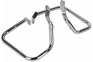 FUNFOB Bumper Frame Protection Guard Crash Bar Rear Saddlebag Guards For 2000-2017 For Harley For Davidson For Softail For Heritage Springer For FLST For FLSTC For FXST For FXSTB Engine Crash Bars