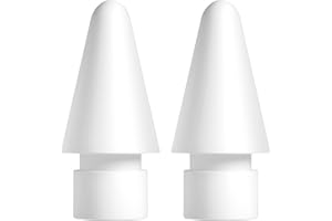 HONSHOOP Seltureone 2 Piece Tips Compatible for Apple Pencil 2 Gen & 1st, High Sensitivity Pencil Tip Replacement Tips Stylus Nibs for Apple Pencil 1st and 2nd Generation - White