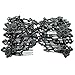 Contever® Magic Bow Flower Hair Stretchy Comb Double Clips Hairpins For Women/Ladies ( Black )