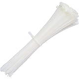 Kabelbinder Weiß Rscolila Kabelbinder 200mm Hochleistungs Weiß Kabelbinder für das Kabelmanagement 100 Stück (200mm×4mm Weiß)