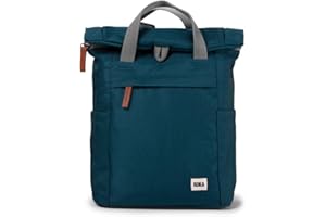 ROKA LONDON ROKA Finchley Roll Top Backpack for Women & Men - Canvas Rucksack w/Magnetic Closure & Multi Pockets for Work, School, Travel