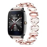 IGEMY Luxuriöse Edelstahl Zubehör Gans Ei Stil Metall Uhrenarmband für ZenWatch 2 (Rosa)