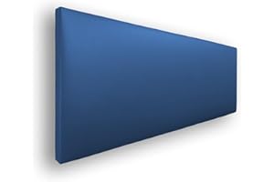 Silcar Home - Cabecero de Cama 150 Azul Jep - Estructura de Madera, Tapizado en Polipiel Liso, Diseño Moderno, Fácil Instalación, Acolchado - Polipiel Azul, 150 cm