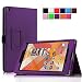 Produktbild Infiland Medion Lifetab P8311 / P8312 / P8313 / P8314 / S8312 / S8311 Hülle Case -Slim Fit Folio PU-lederne dünne Kunstleder Schutzhülle Cover Tasche für MEDION LIFETAB P8311 (MD 99443) P8312 (MD 99334) / P8313 / P8314 (MD 99612) / S8312 (MD 98989) / S8311 (MD 98983) Tablet-PC (8 Zoll)(Lila)