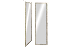 CHELY INTERMARKET MOD19004 Espejo De Puerta Cuerpo Entero Rústico Estilo Decorativo Vertical 30x120 cm para Dormitorio Entrada Montaje Fácil Incluye Kit De Ganchos Soporte PVC Ligero