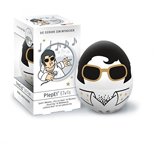 PiepEi „Elvis“ Eieruhr, Eierkocher, Eiertimer für 3 Härtegrade mit 3 Melodien von Brainstream, Made in Germany