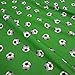 Produktbild Meterware Stoff Baumwolle Fussball grün Rasen weiß Bundesliga WM Dekostoff Schultüte