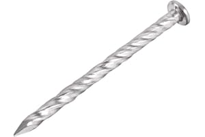 SOURCING MAP Sourcingmap - Chiodi a spirale, in acciaio INOX, 51 x 3 mm, 50 pezzi