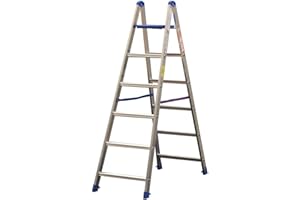 MARCHETTI SRL PA06 SCALA ALLUMINIO DOPPIA 06 PIOLI COMFORT E PIANETTO M 1,80 EN131